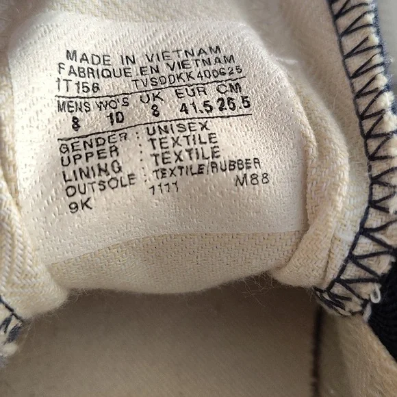 Unisex Converse All Star Slip On Sneakers Shoes No Laces size M-8 W-10 - Picture 2 of 7